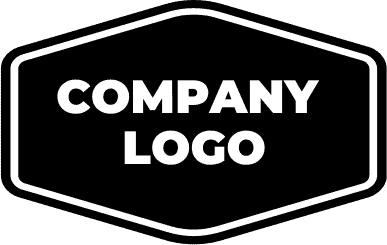 Black hexagonal badge displays "COMPANY LOGO" in bold white text, ideal branding for a Plumber Alachua County.